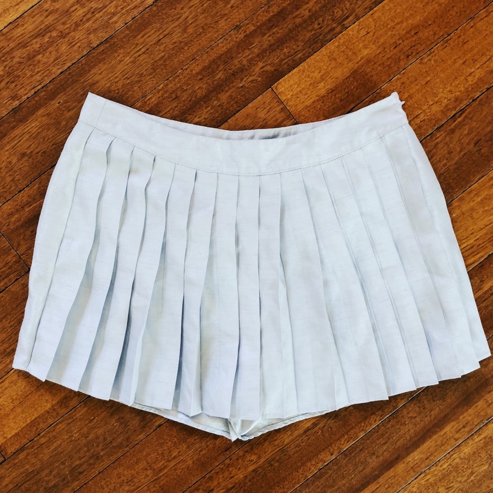 Urban Outfitters Pleated Silver Skort 2